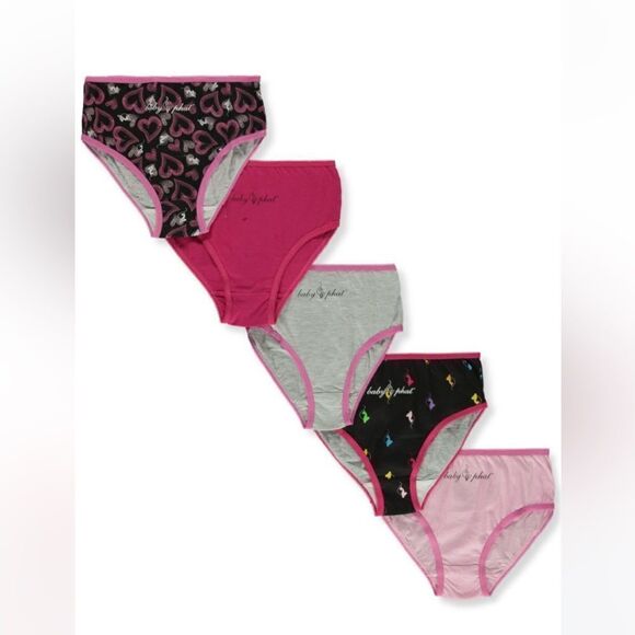 BABY PHAT GIRLS 5-PACK BRIEFS - Picture 1 of 3